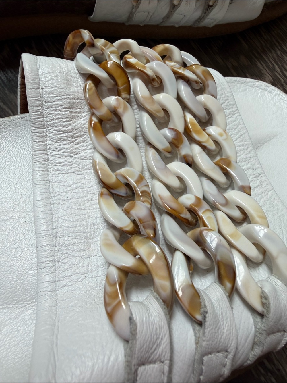 Free People Bueno Footwear Emilia White Chain Slide - Picture 5 of 12
